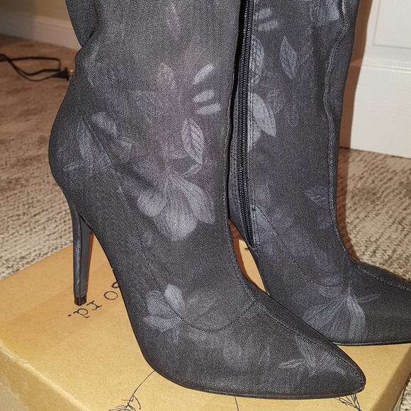 JustFab Shoes Black Sock Ankle Booties Poshmark
